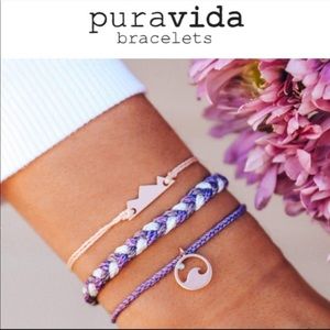 New Pura Vida Bracelet Set Wave and mountains